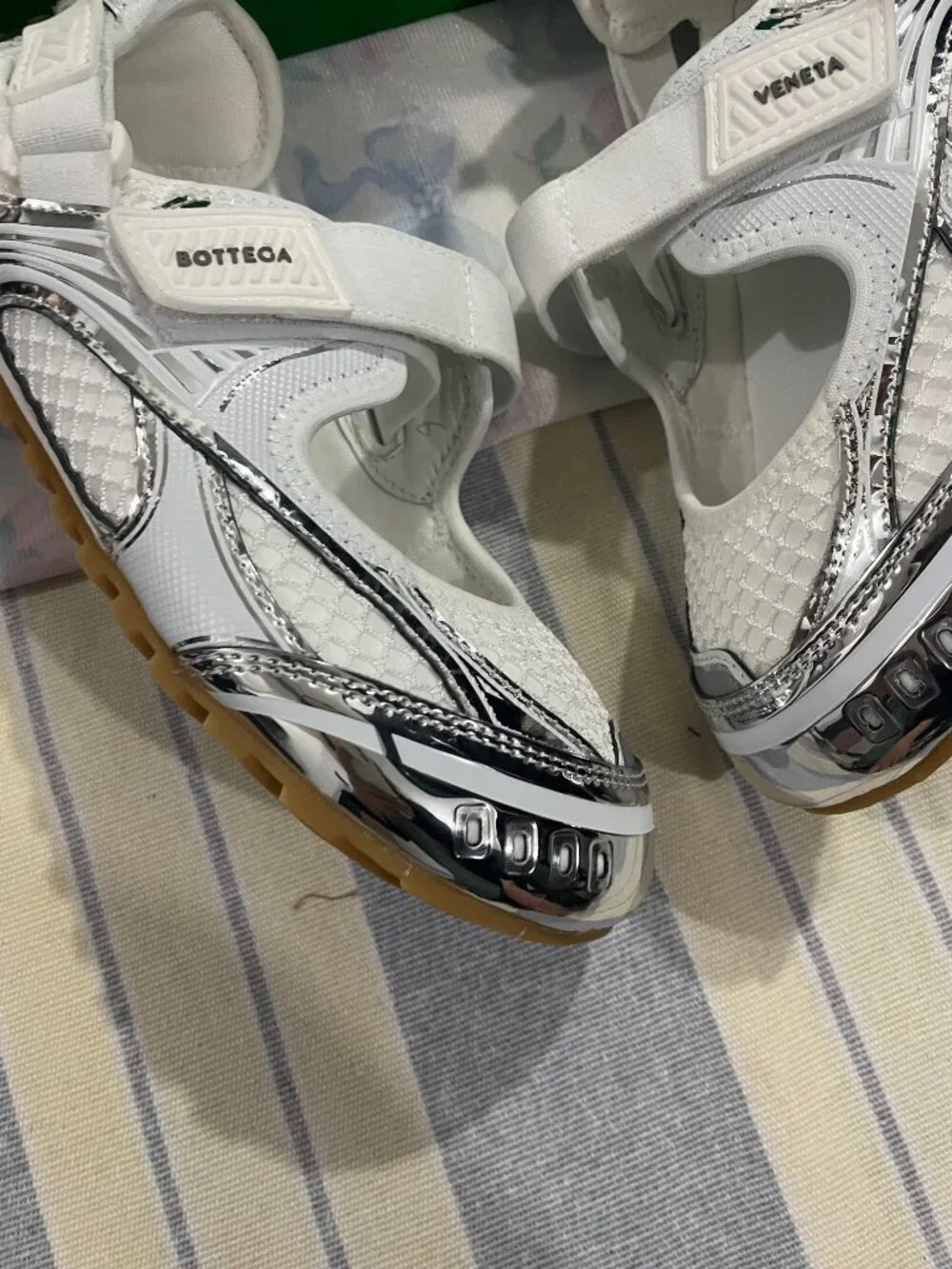 Bottega Veneta Orbit Flash Velcro Mary Jane Sneakers